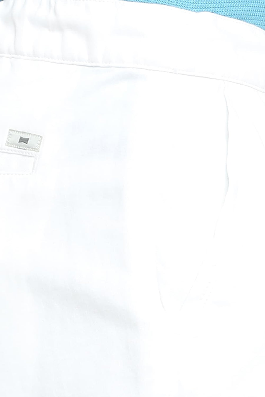 BASICS RELAXED FIT LUCENT WHITE LINEN COTTON TROUSERS
