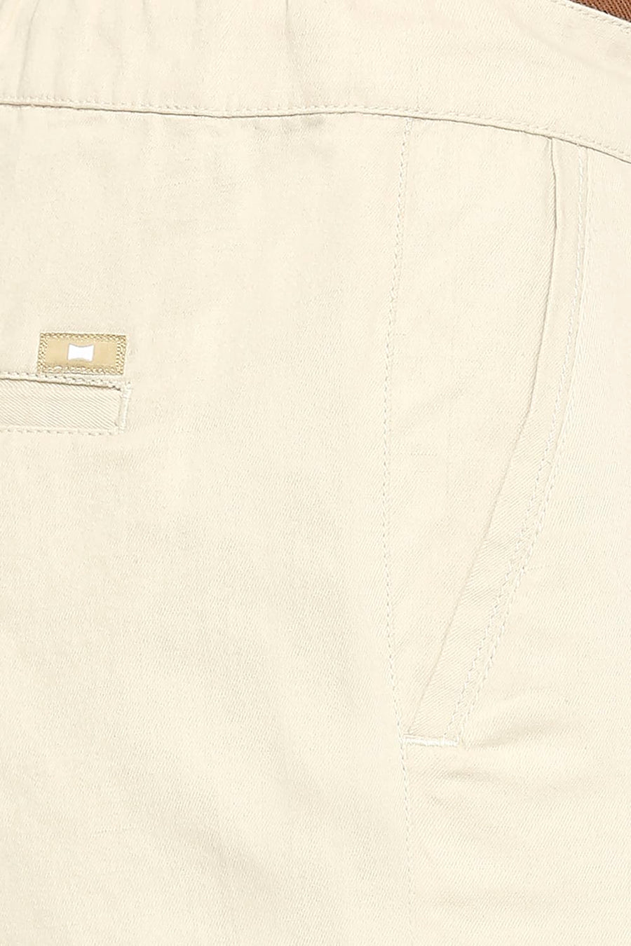 BASICS RELAXED FIT SAFARI BEIGE LINEN COTTON TROUSERS