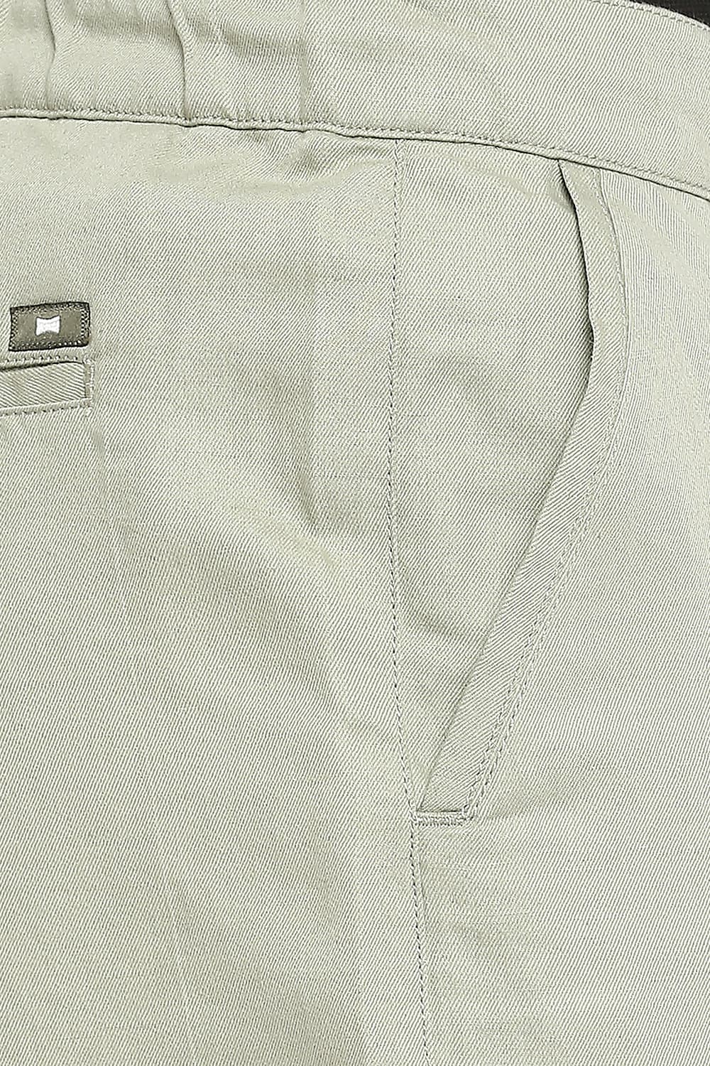 BASICS RELAXED FIT LINEN COTTON TROUSERS