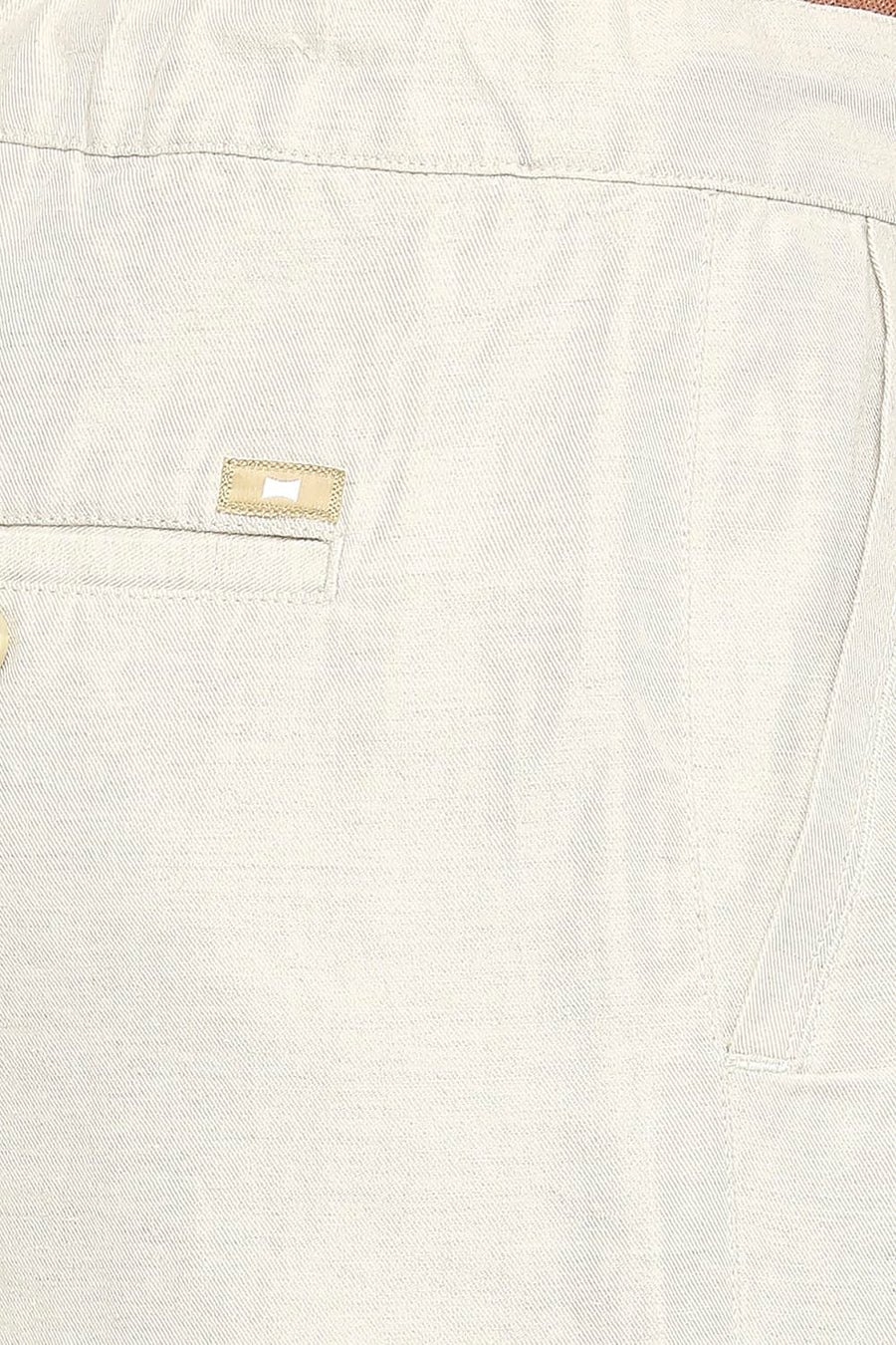 BASICS RELAXED FIT MOONLIGHT NATURAL LINEN COTTON TROUSERS