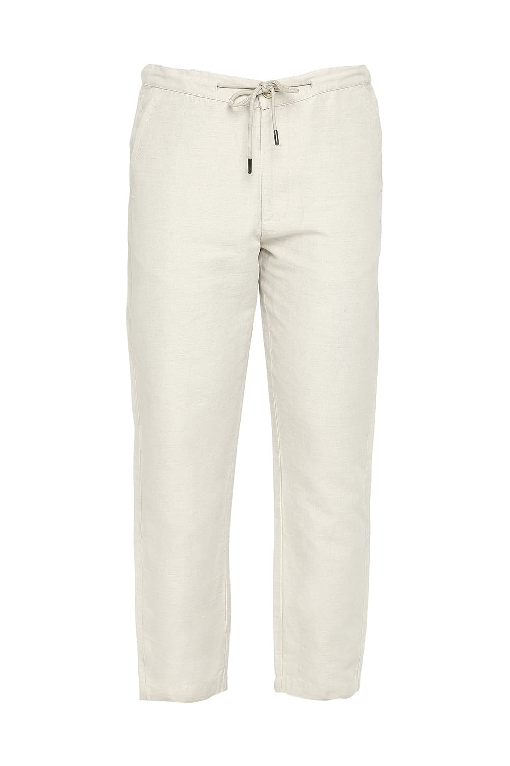 BASICS RELAXED FIT LINEN COTTON TROUSERS