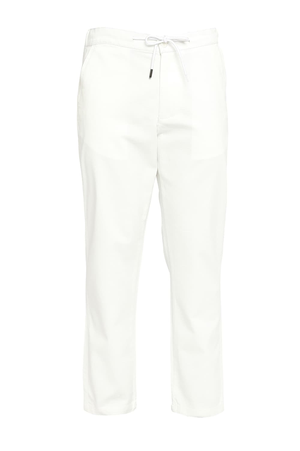 BASICS RELAXED FIT COTTON VISCOSE STRETCH DOBBY TROUSERS