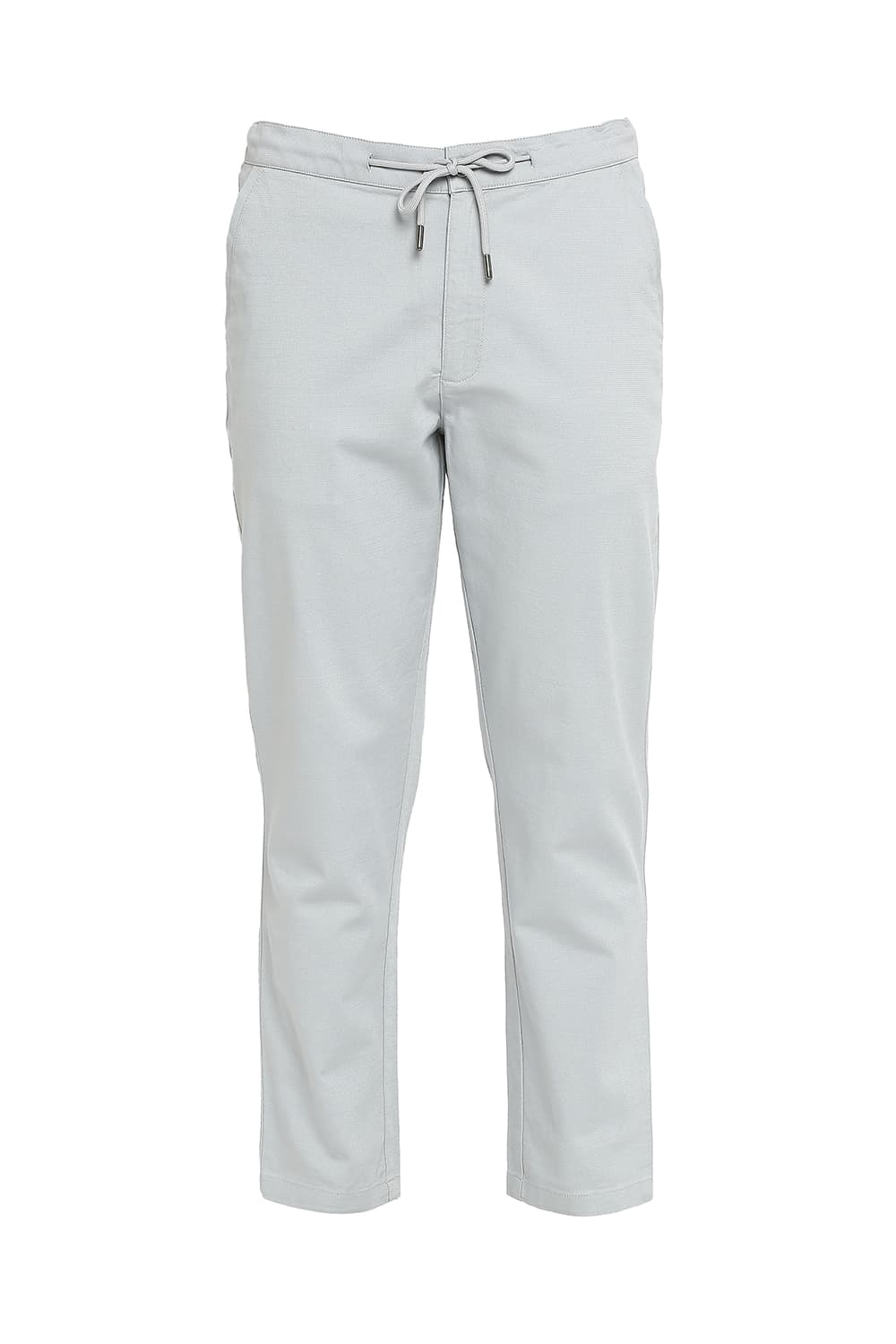 BASICS RELAXED FIT COTTON VISCOSE STRETCH DOBBY TROUSERS