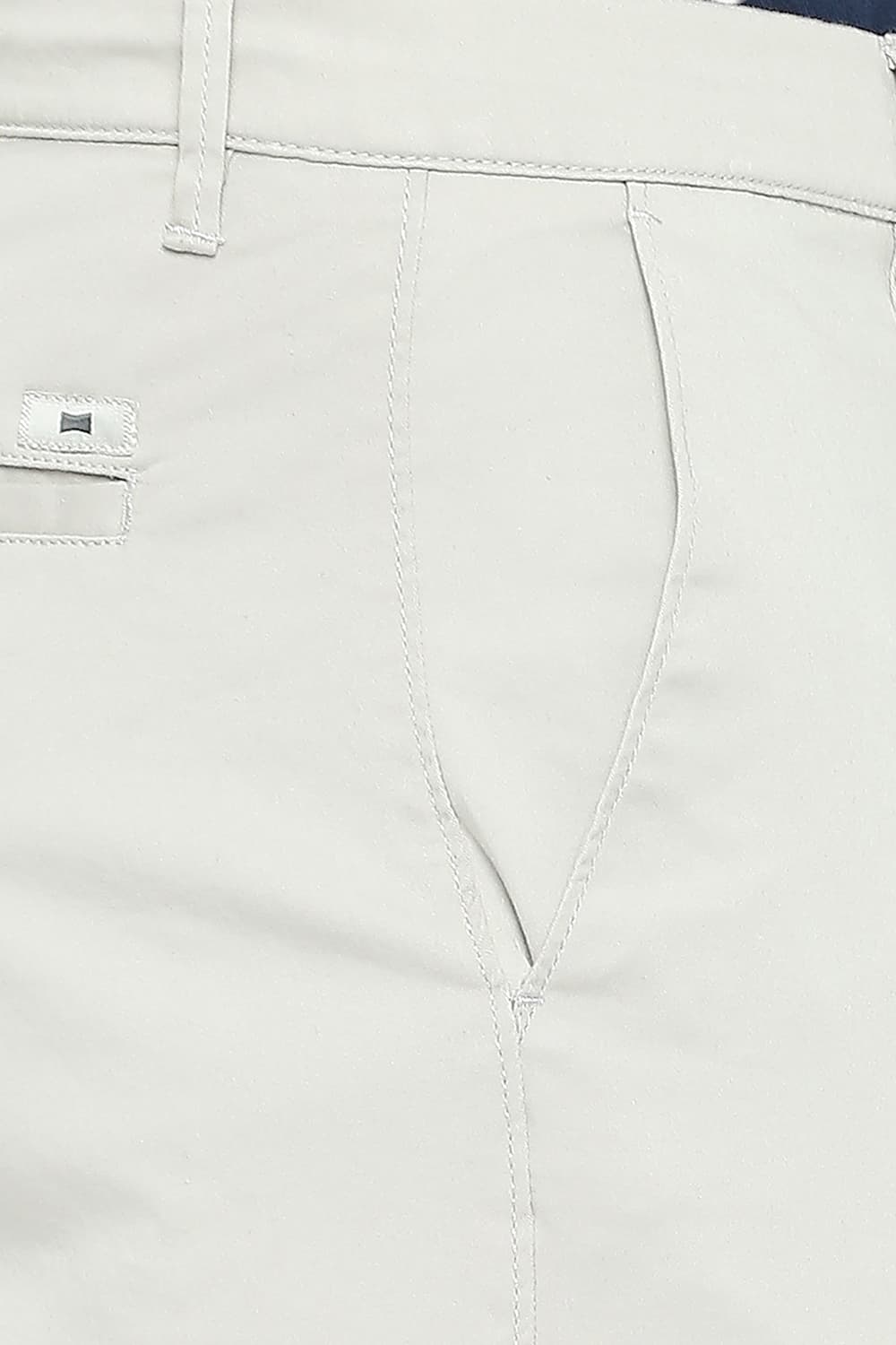 BASICS TAPERED FIT COTTON STRETCH TROUSERS