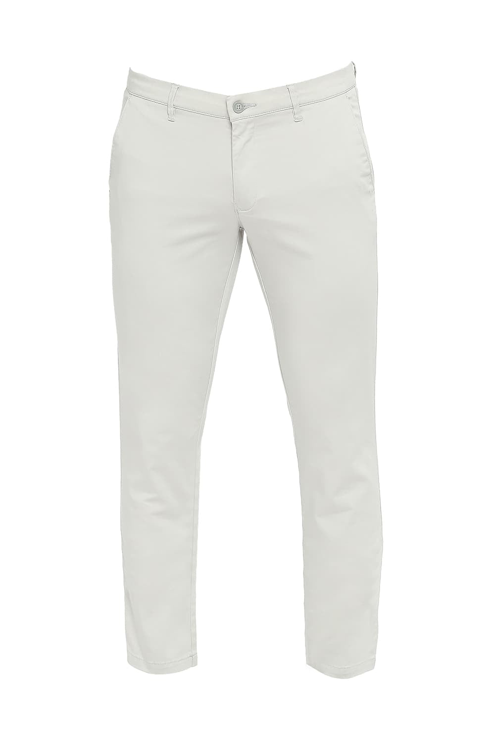 BASICS TAPERED FIT COTTON STRETCH TROUSERS