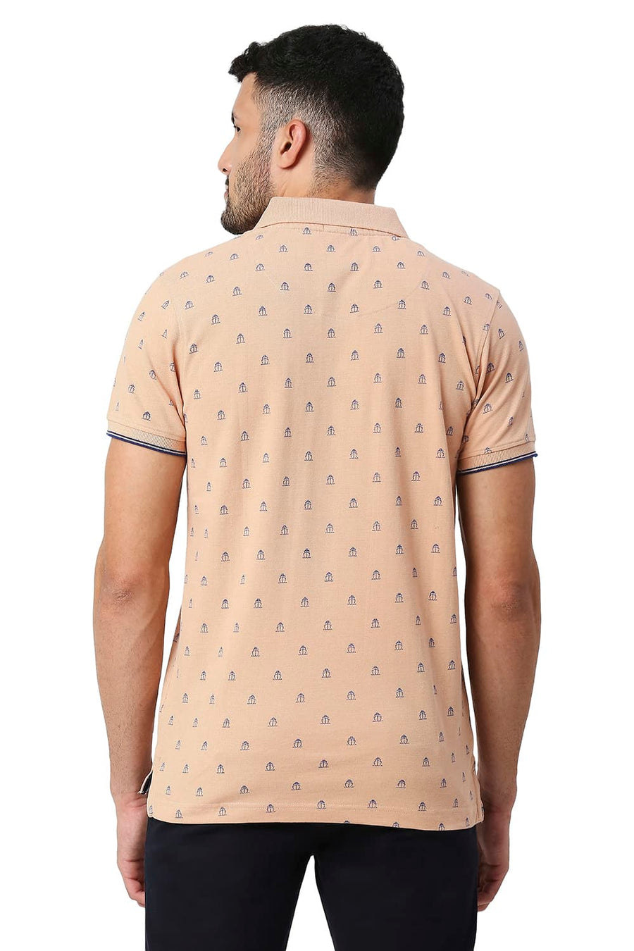 BASICS MUSCLE FIT MAPLE SUGAR COTTON POLYESTER POLO T-SHIRT