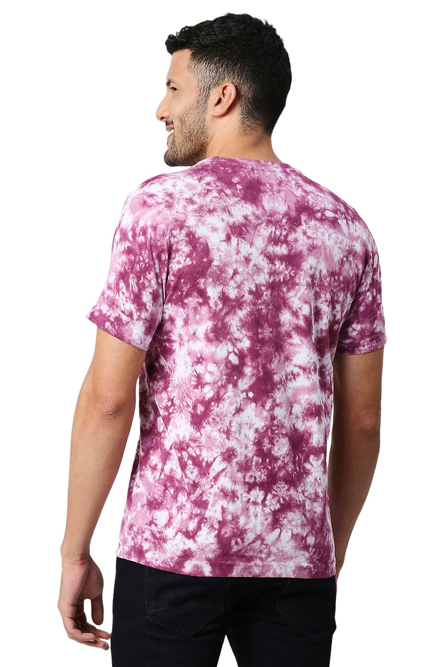 BASICS MUSCLE FIT AMARANTH COTTON CREW T-SHIRT