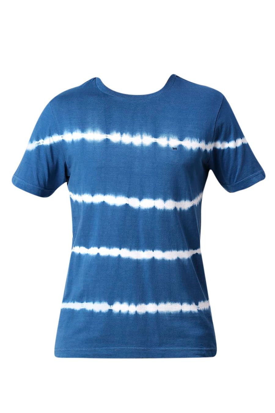 BASICS MUSCLE FIT AEGEAN BLUE COTTON CREW T-SHIRT