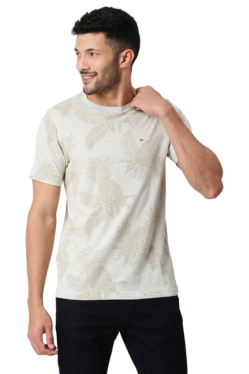 BASICS MUSCLE FIT COTTON POLYESTER CREW T-SHIRT