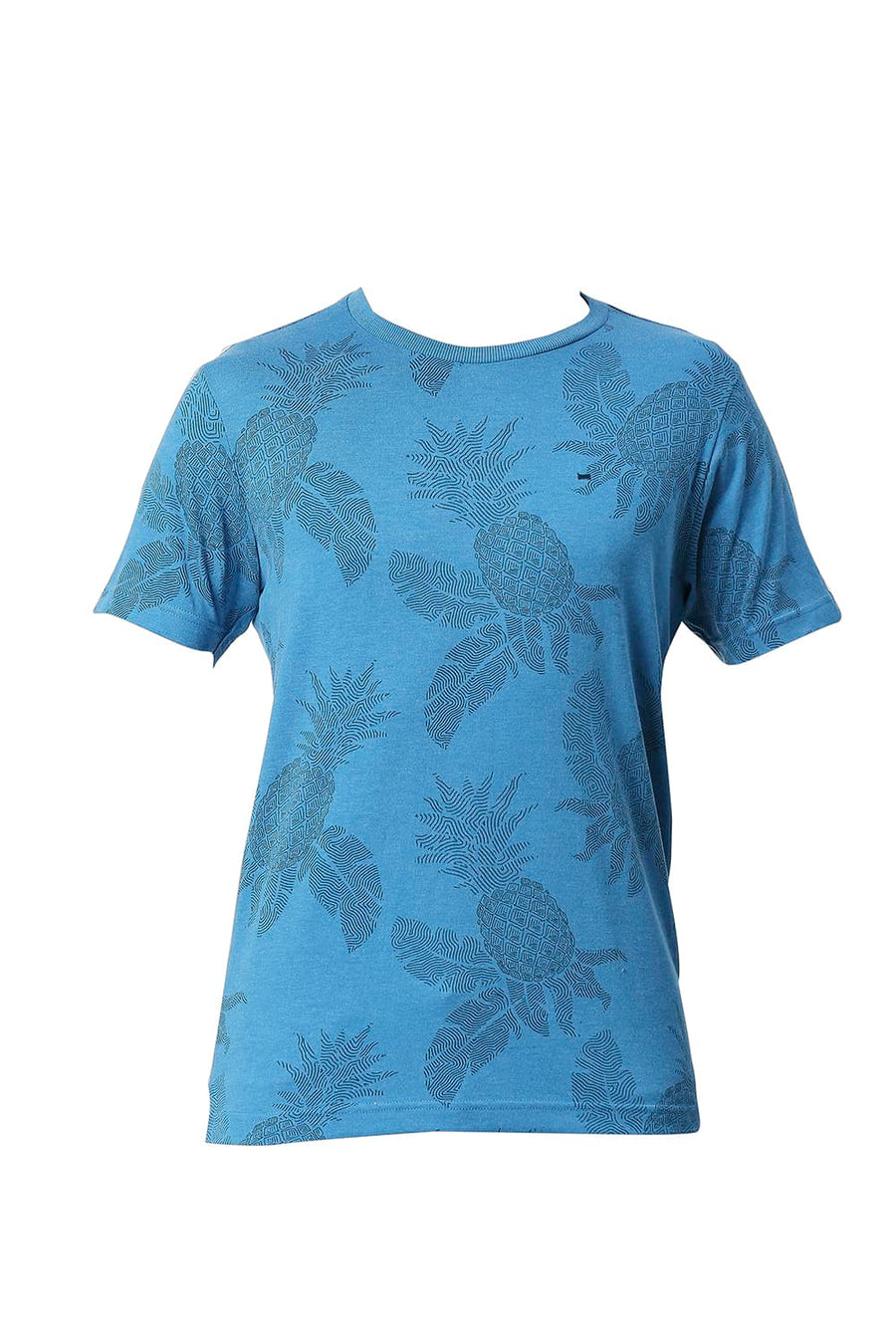 BASICS MUSCLE FIT MYKONOS COTTON POLYESTER CREW T-SHIRT