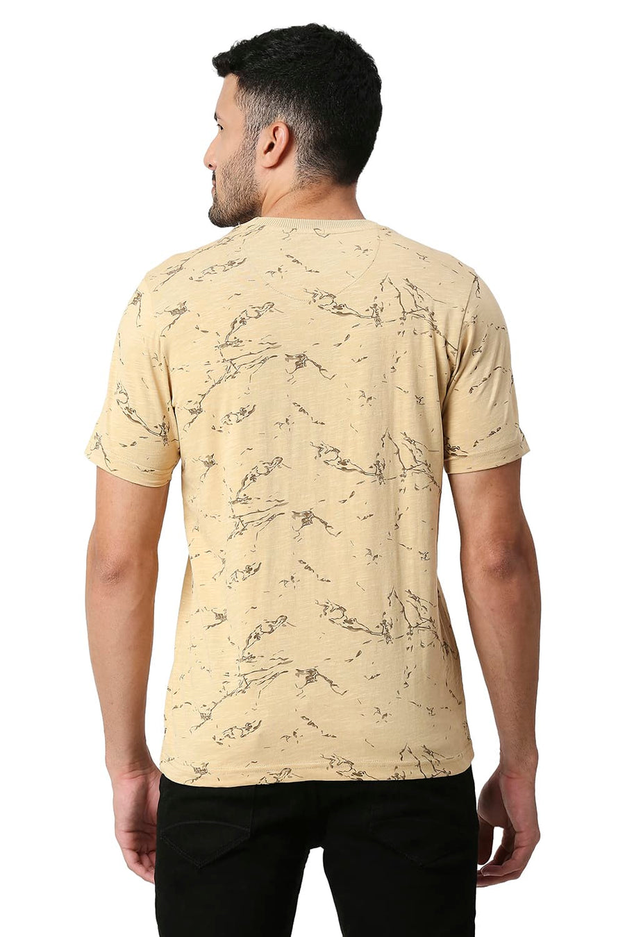 BASICS MUSCLE FIT CROISSANT COTTON CREW T-SHIRT