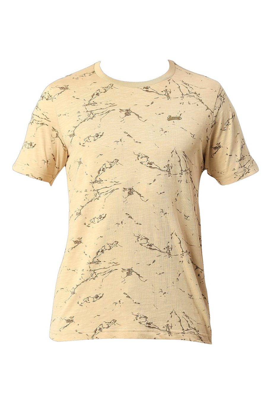 BASICS MUSCLE FIT CROISSANT COTTON CREW T-SHIRT