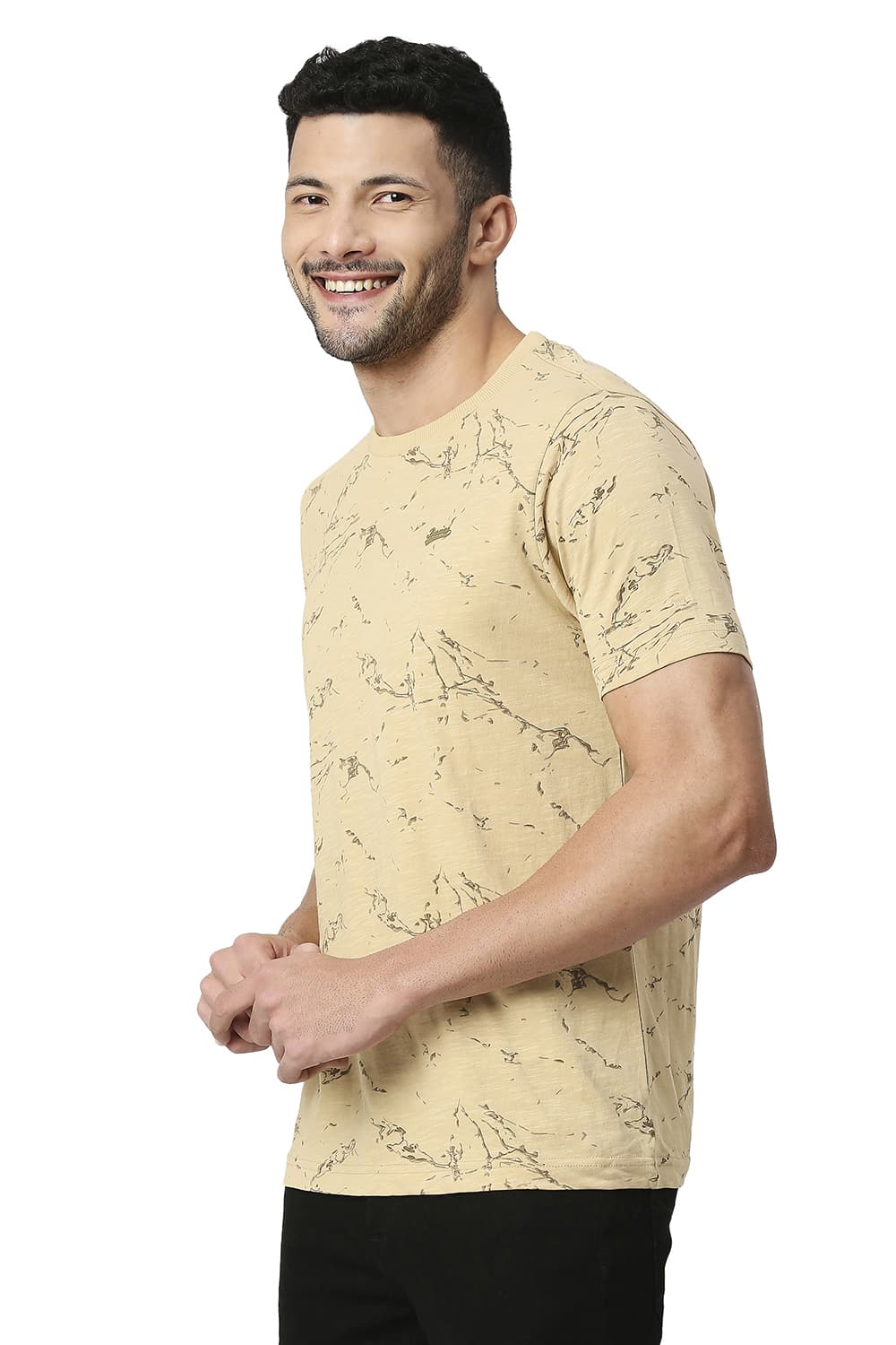 BASICS MUSCLE FIT COTTON CREW T-SHIRT