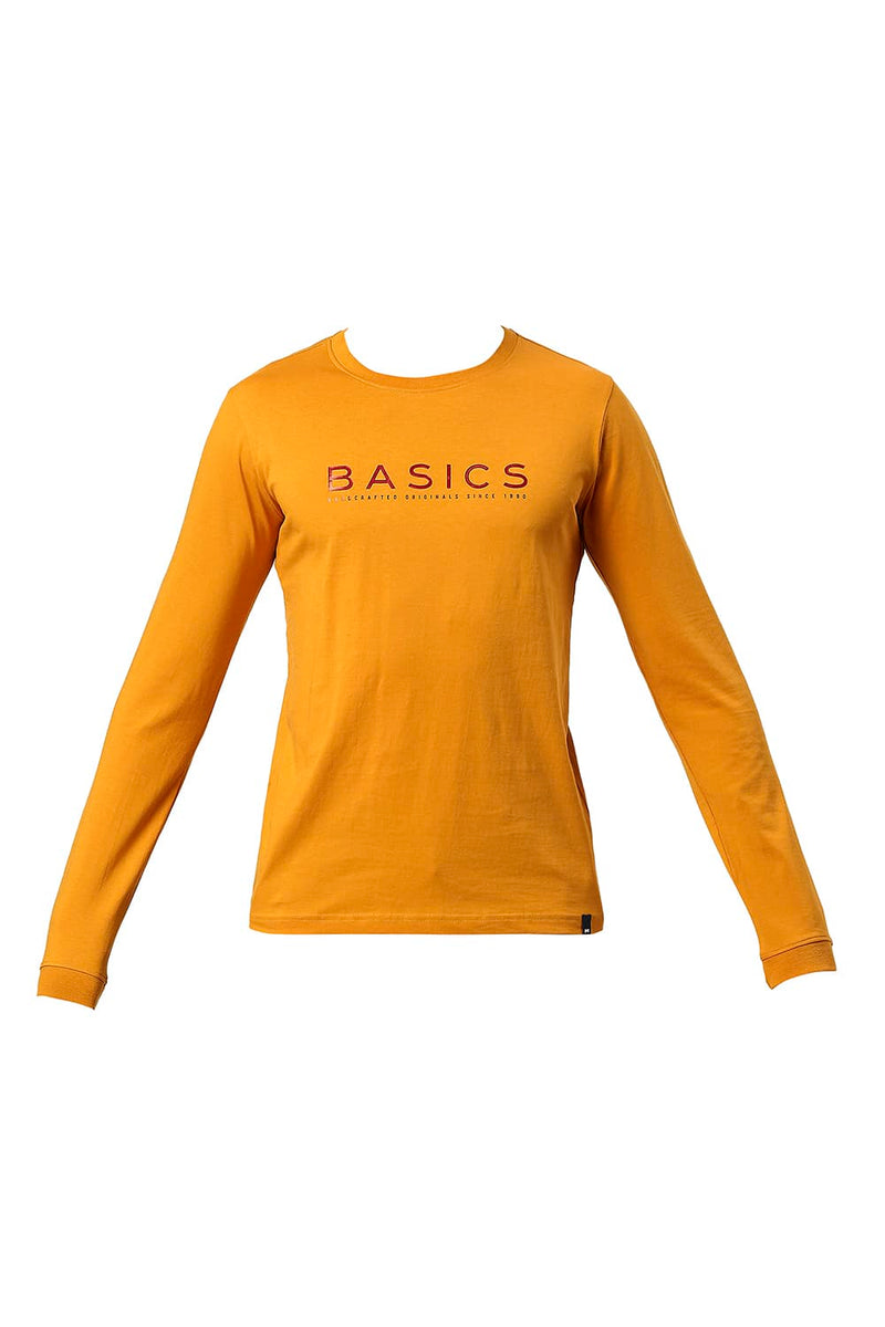 BASICS MUSCLE FIT COTTON CREW T-SHIRT