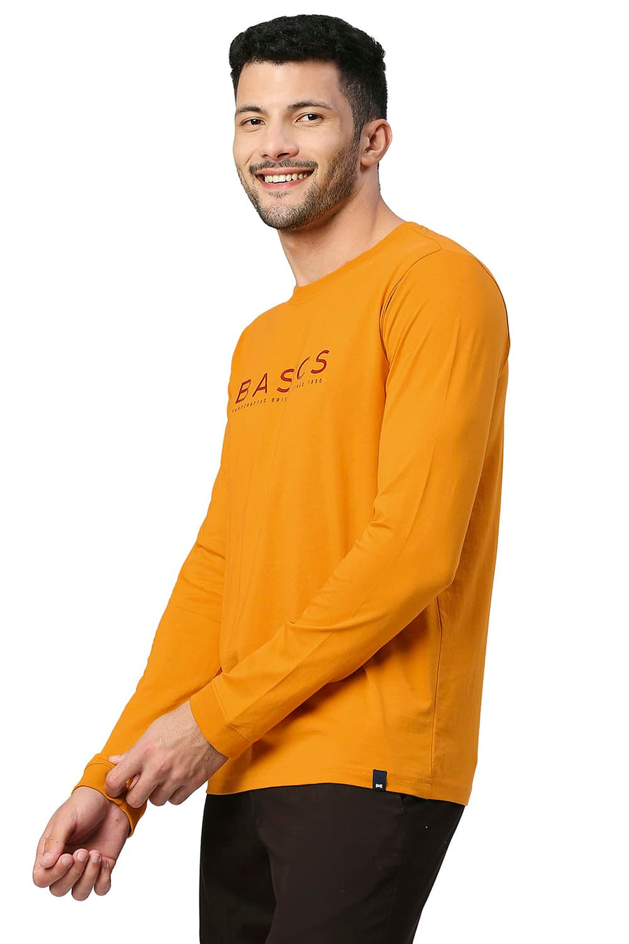 BASICS MUSCLE FIT MANGO MOJITO COTTON CREW T-SHIRT