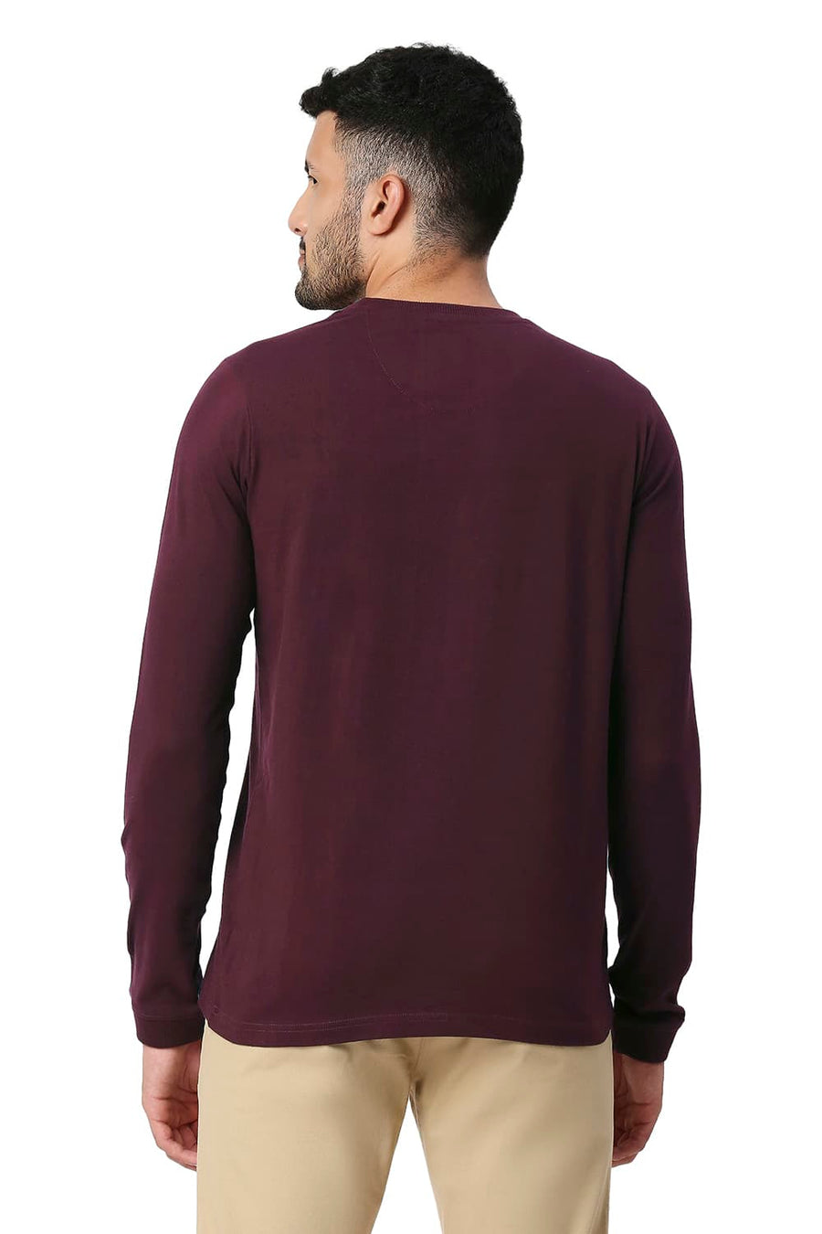 BASICS MUSCLE FIT WINE TASTING COTTON CREW T-SHIRT
