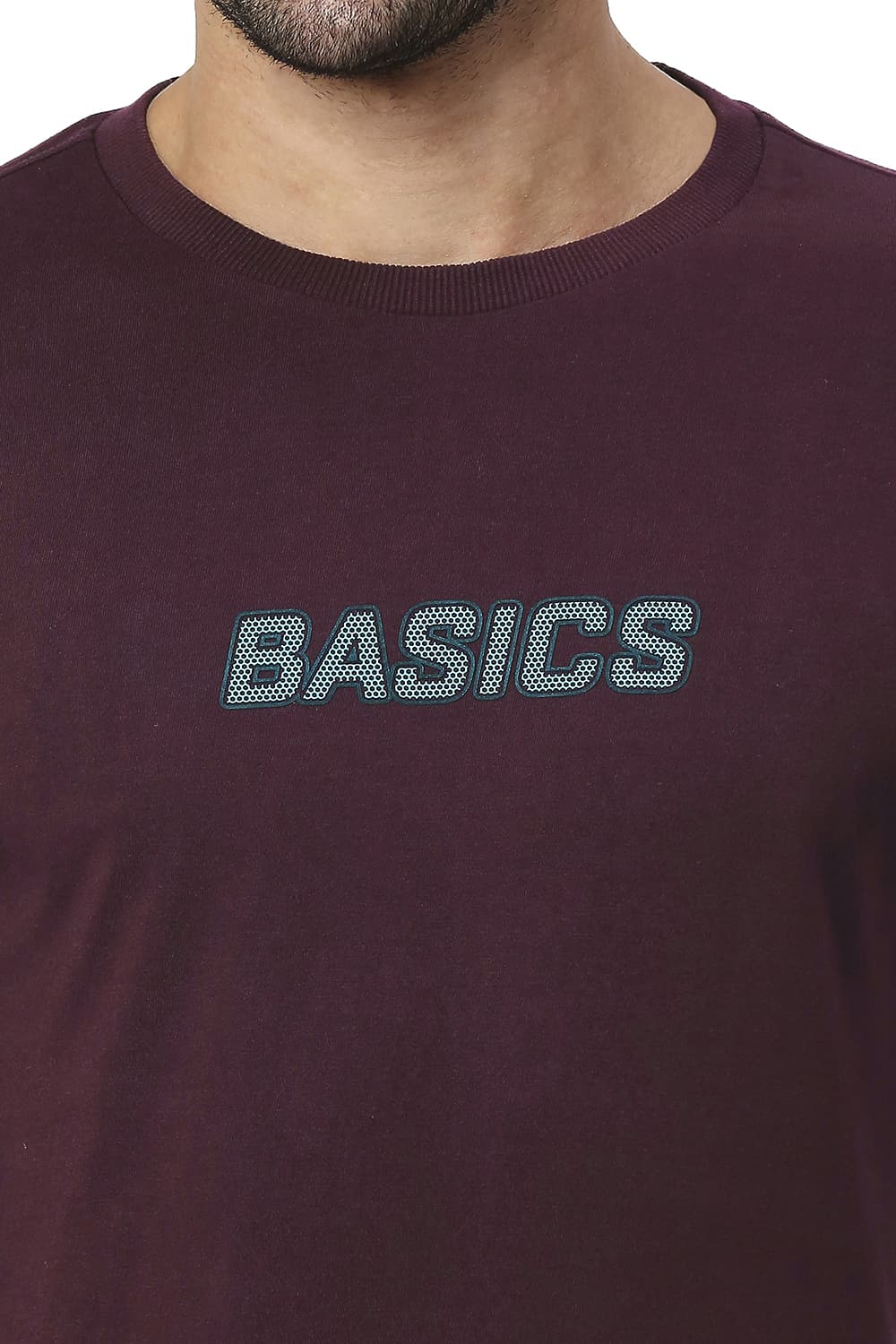 BASICS MUSCLE FIT COTTON CREW T-SHIRT