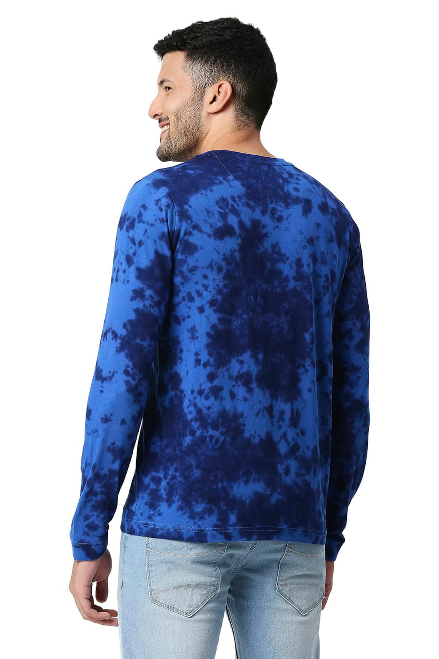 BASICS MUSCLE FIT SODALITE BLUE COTTON CREW T-SHIRT