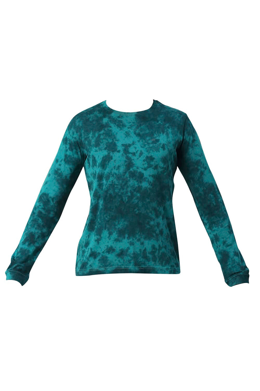 BASICS MUSCLE FIT DEEP LAKE COTTON CREW T-SHIRT