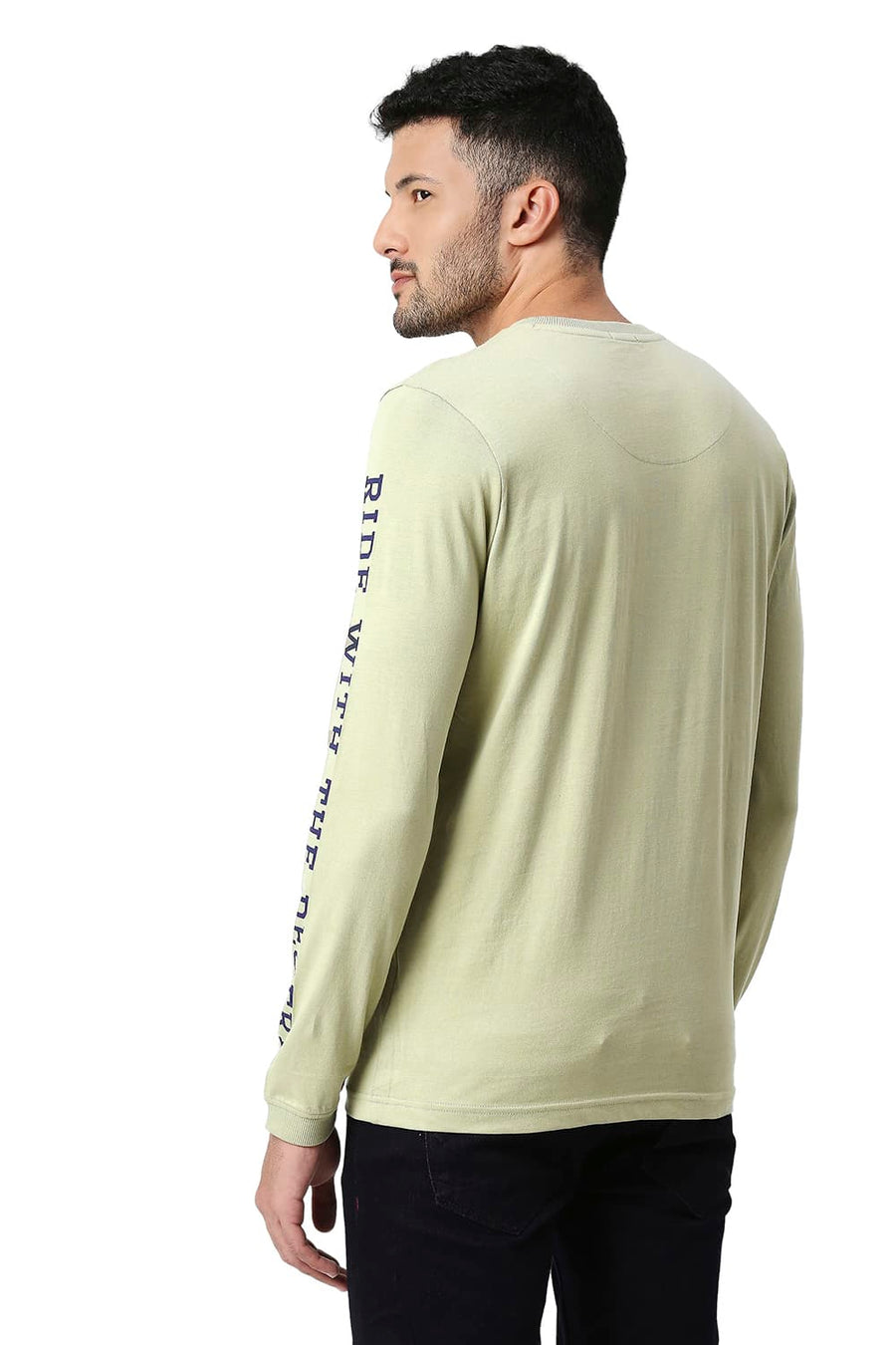 BASICS MUSCLE FIT MERMAID COTTON HENLEY T-SHIRT