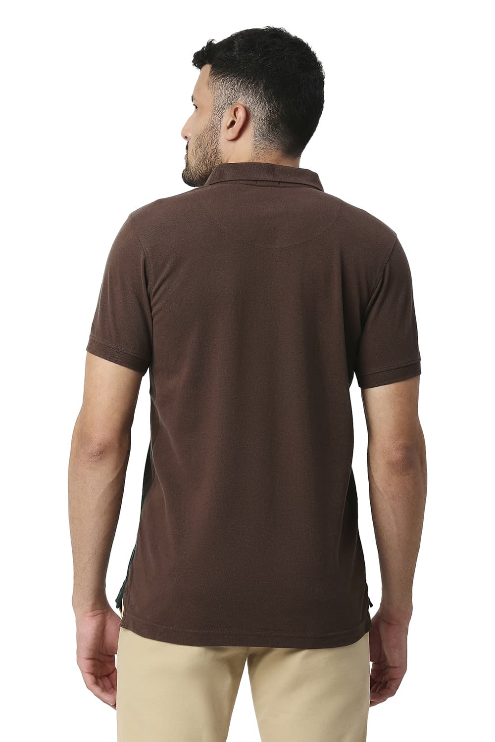 BASICS MUSCLE FIT COTTON POLO T-SHIRT