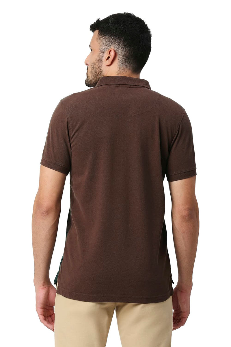 BASICS MUSCLE FIT COTTON POLO T-SHIRT