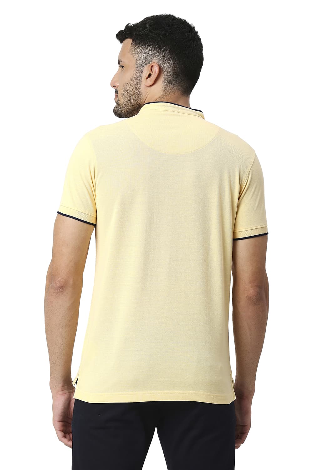 BASICS MUSCLE FIT COTTON POLYESTER POLO T-SHIRT