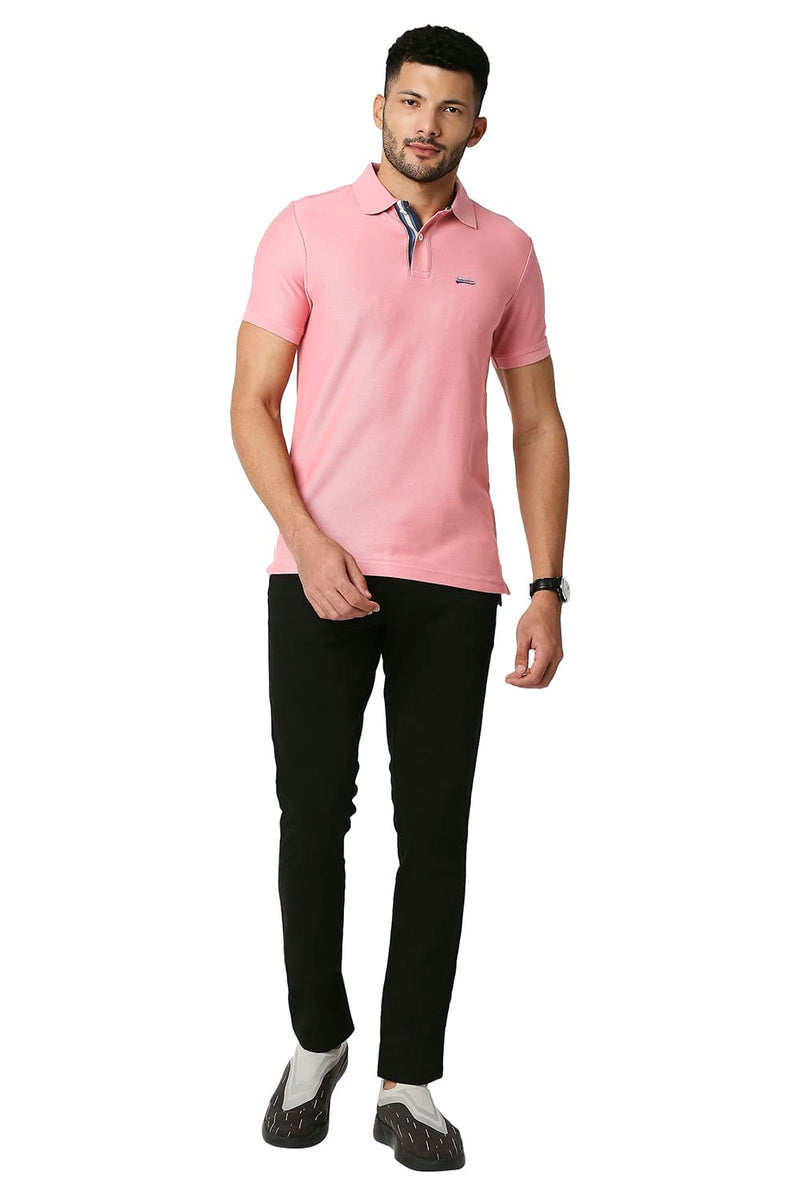 BASICS MUSCLE FIT COTTON POLO T-SHIRT