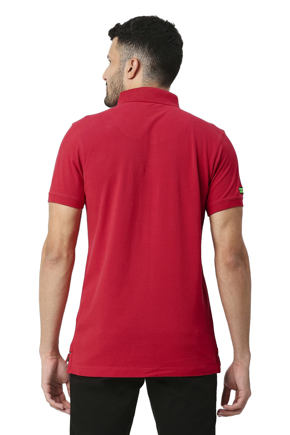 BASICS MUSCLE FIT COTTON POLO T-SHIRT