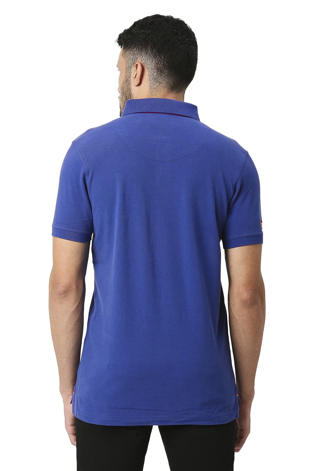 BASICS MUSCLE FIT COTTON POLO T-SHIRT