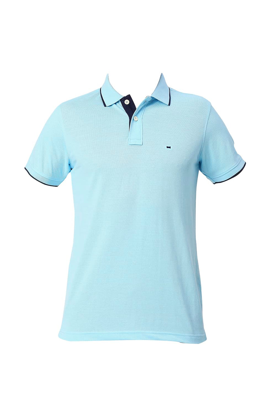 BASICS MUSCLE FIT TROPICAL BREEZE COTTON POLYESTER POLO T-SHIRT