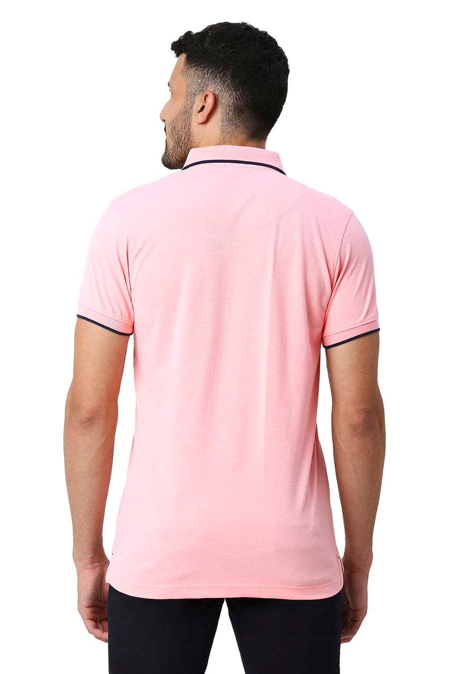 BASICS MUSCLE FIT MUREX SHELL COTTON POLYESTER POLO T-SHIRT