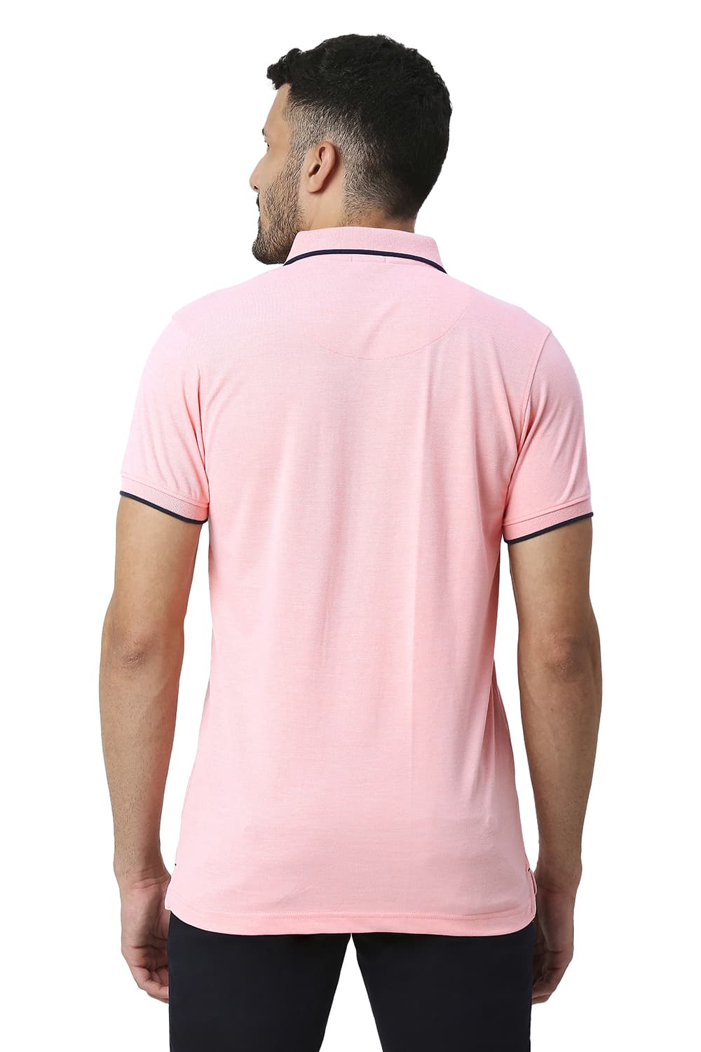 BASICS MUSCLE FIT COTTON POLYESTER POLO T-SHIRT