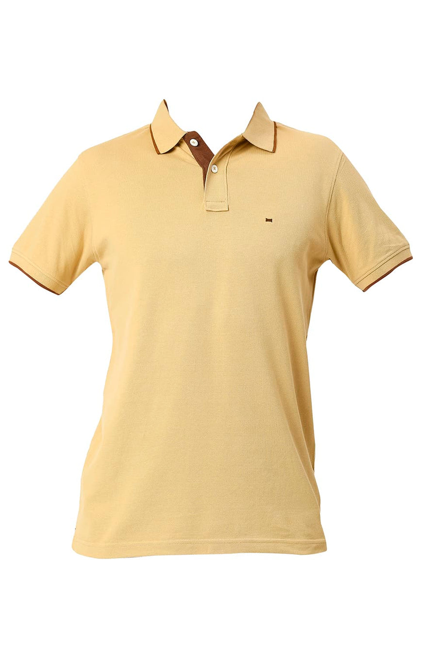 BASICS MUSCLE FIT TAFFY COTTON POLO T-SHIRT