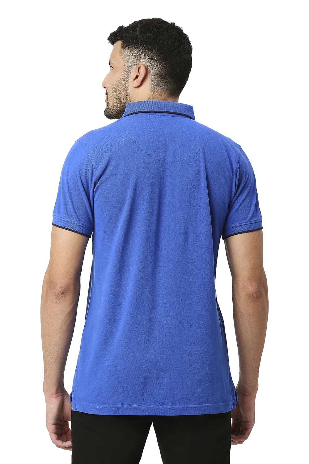 BASICS MUSCLE FIT COTTON POLYESTER POLO T-SHIRT