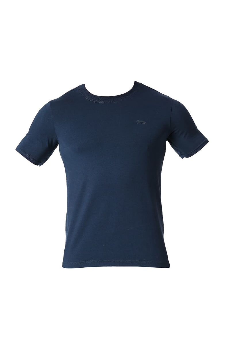 BASICS MUSCLE FIT COTTON STRETCH CREW T-SHIRT