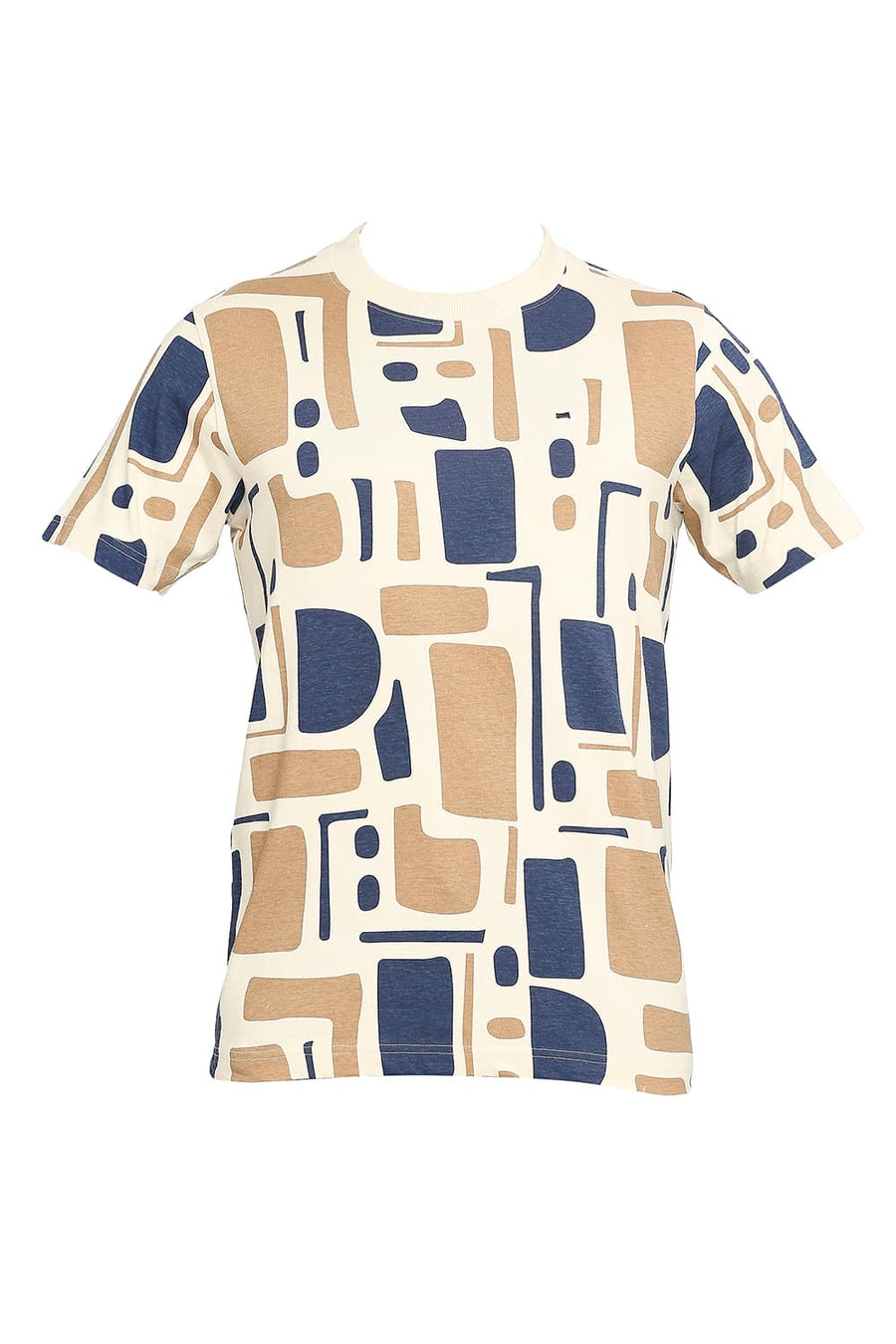 BASICS MUSCLE FIT SHEER BLISS PRINTED CREW T-SHIRT