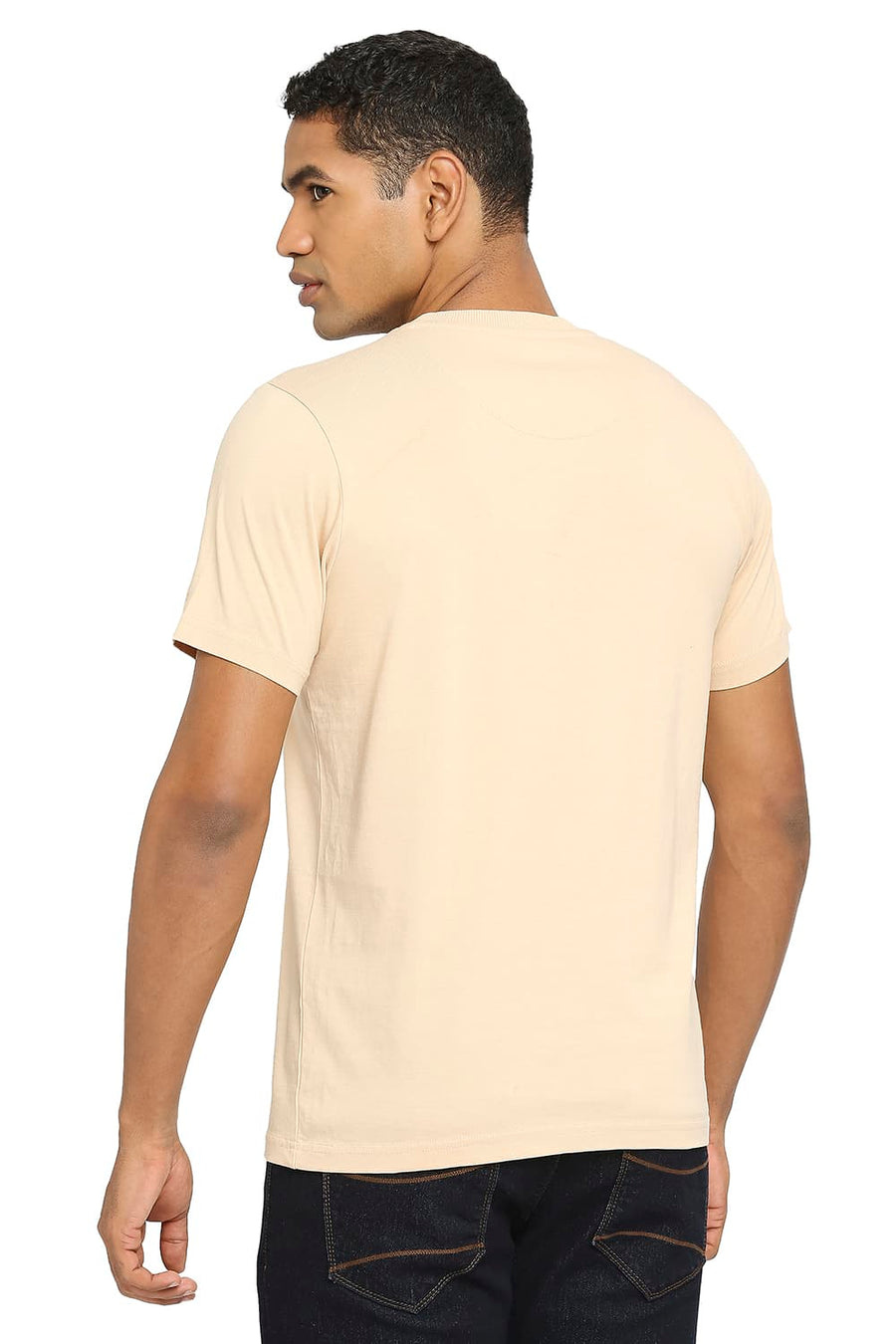 BASICS MUSCLE FIT HAZELNUT CREW T-SHIRT