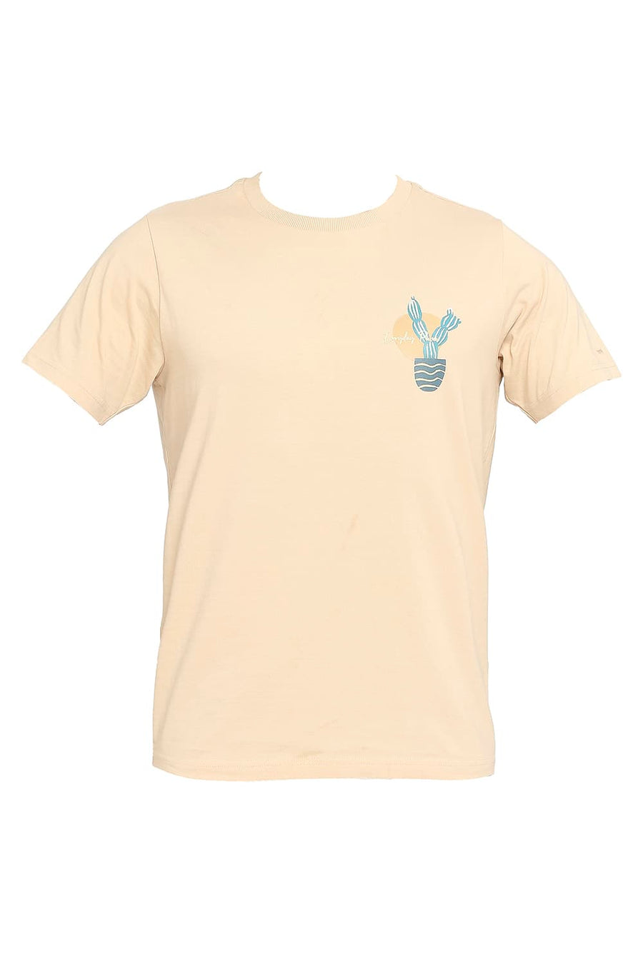 BASICS MUSCLE FIT HAZELNUT CREW T-SHIRT