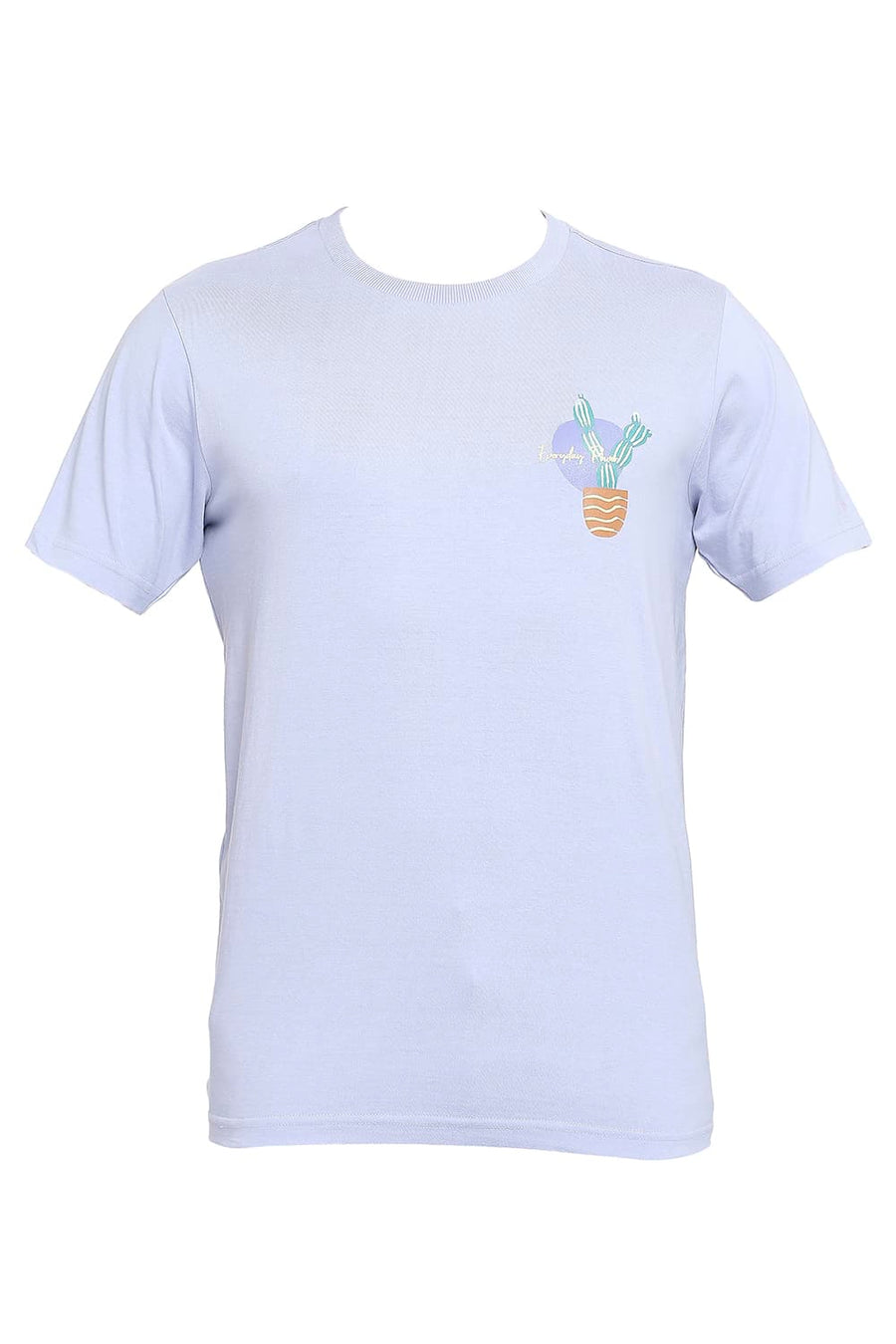 BASICS MUSCLE FIT THISTLE DOWN CREW T-SHIRT
