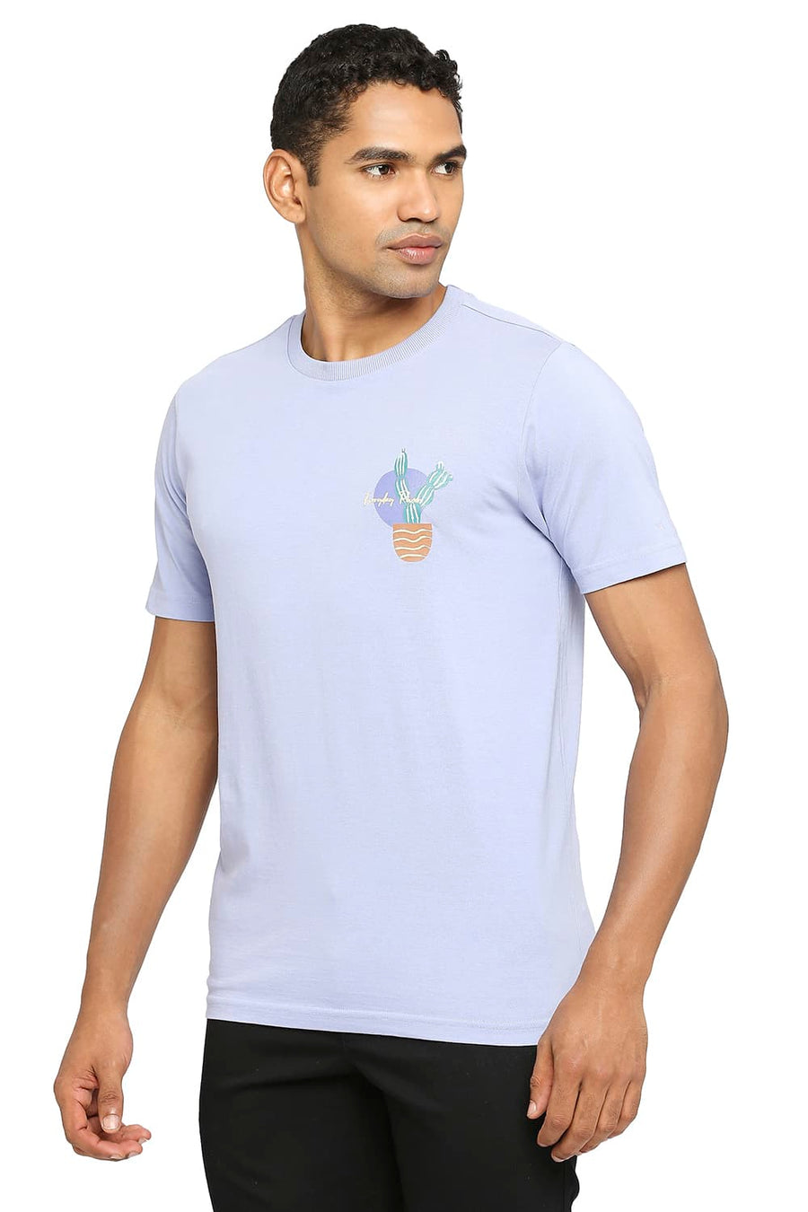 BASICS MUSCLE FIT THISTLE DOWN CREW T-SHIRT