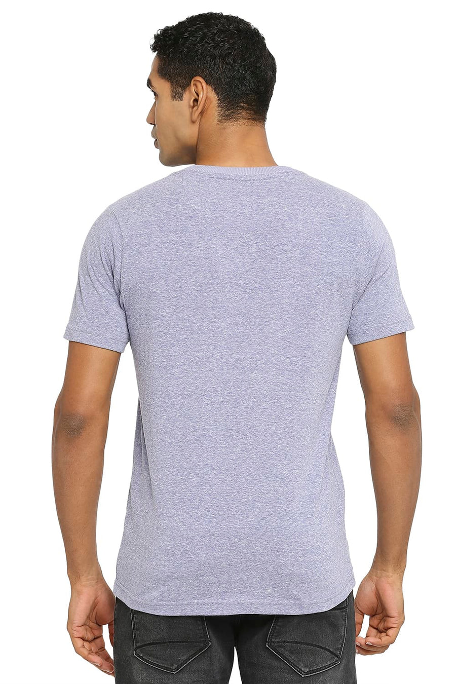 BASICS MUSCLE FIT DUSTED PERI CREW T-SHIRT