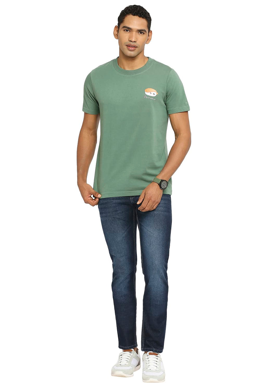 BASICS MUSCLE FIT MYRTLE CREW T-SHIRT