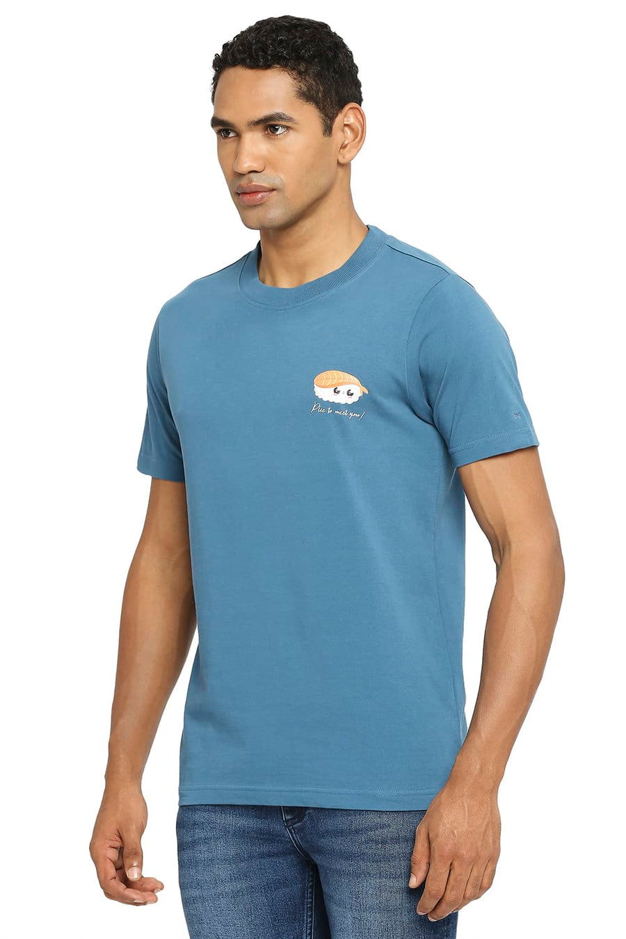 BASICS MUSCLE FIT MIDNIGHT CREW T-SHIRT