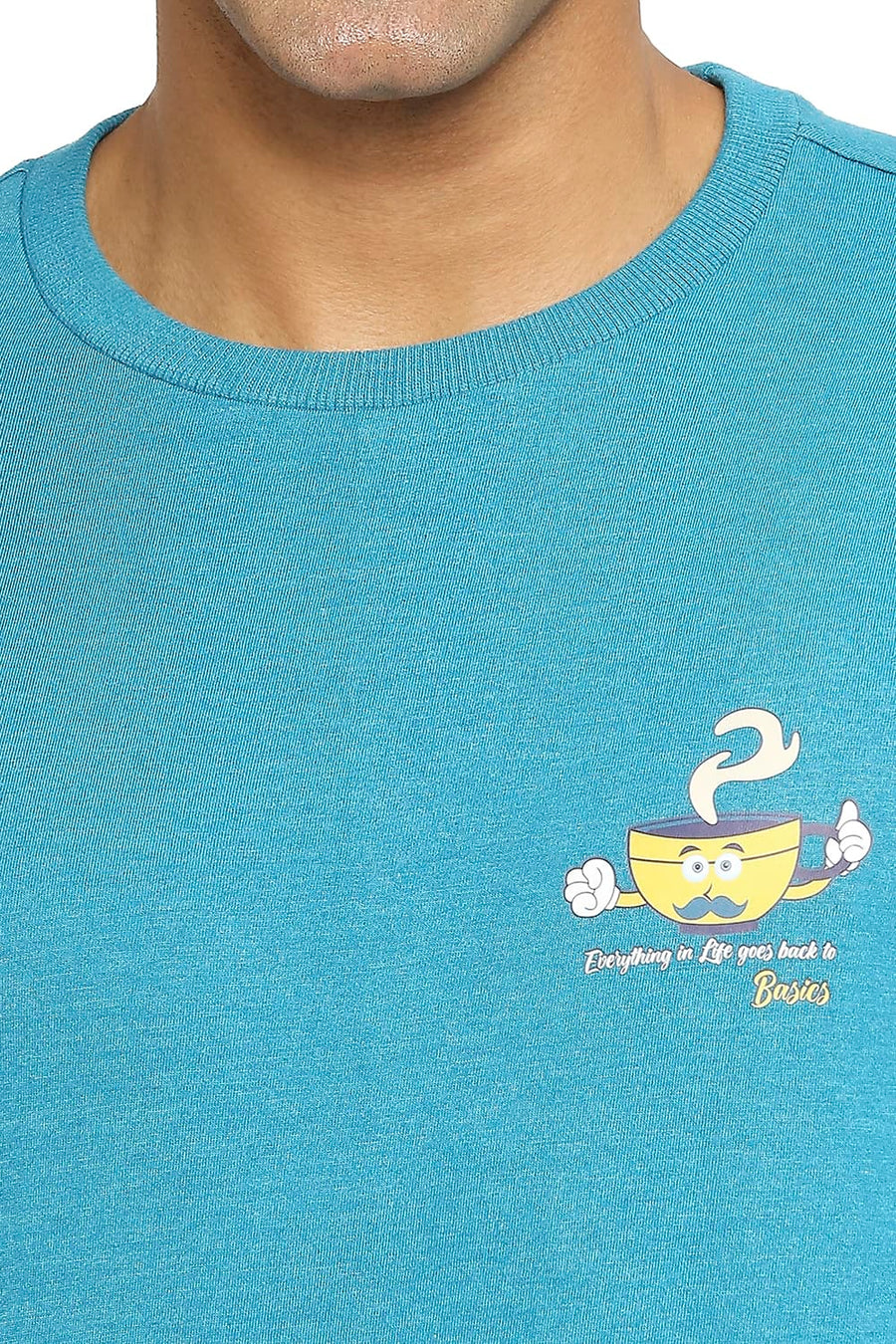 BASICS MUSCLE FIT TAHITIAN TIDE CREW T-SHIRT