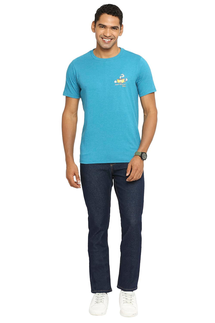 BASICS MUSCLE FIT TAHITIAN TIDE CREW T-SHIRT