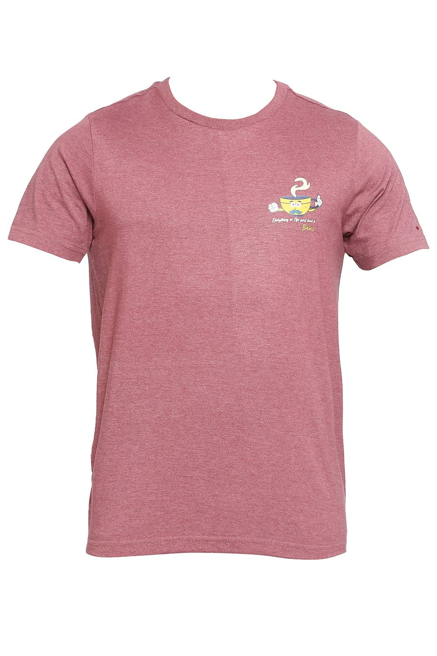 BASICS MUSCLE FIT RENAISSANCE ROSE CREW T-SHIRT