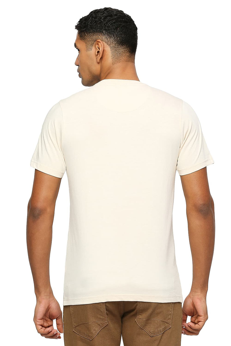 BASICS MUSCLE FIT BUTTERCREAM CREW T-SHIRT