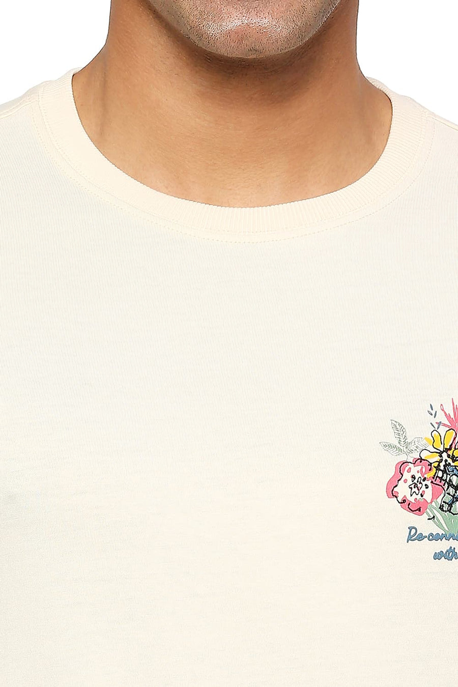 BASICS MUSCLE FIT BUTTERCREAM CREW T-SHIRT