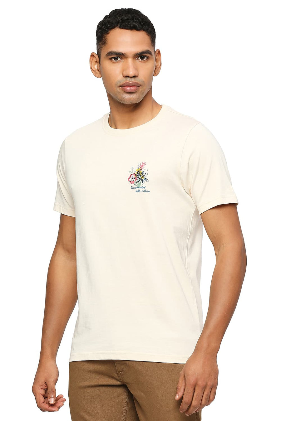 BASICS MUSCLE FIT BUTTERCREAM CREW T-SHIRT